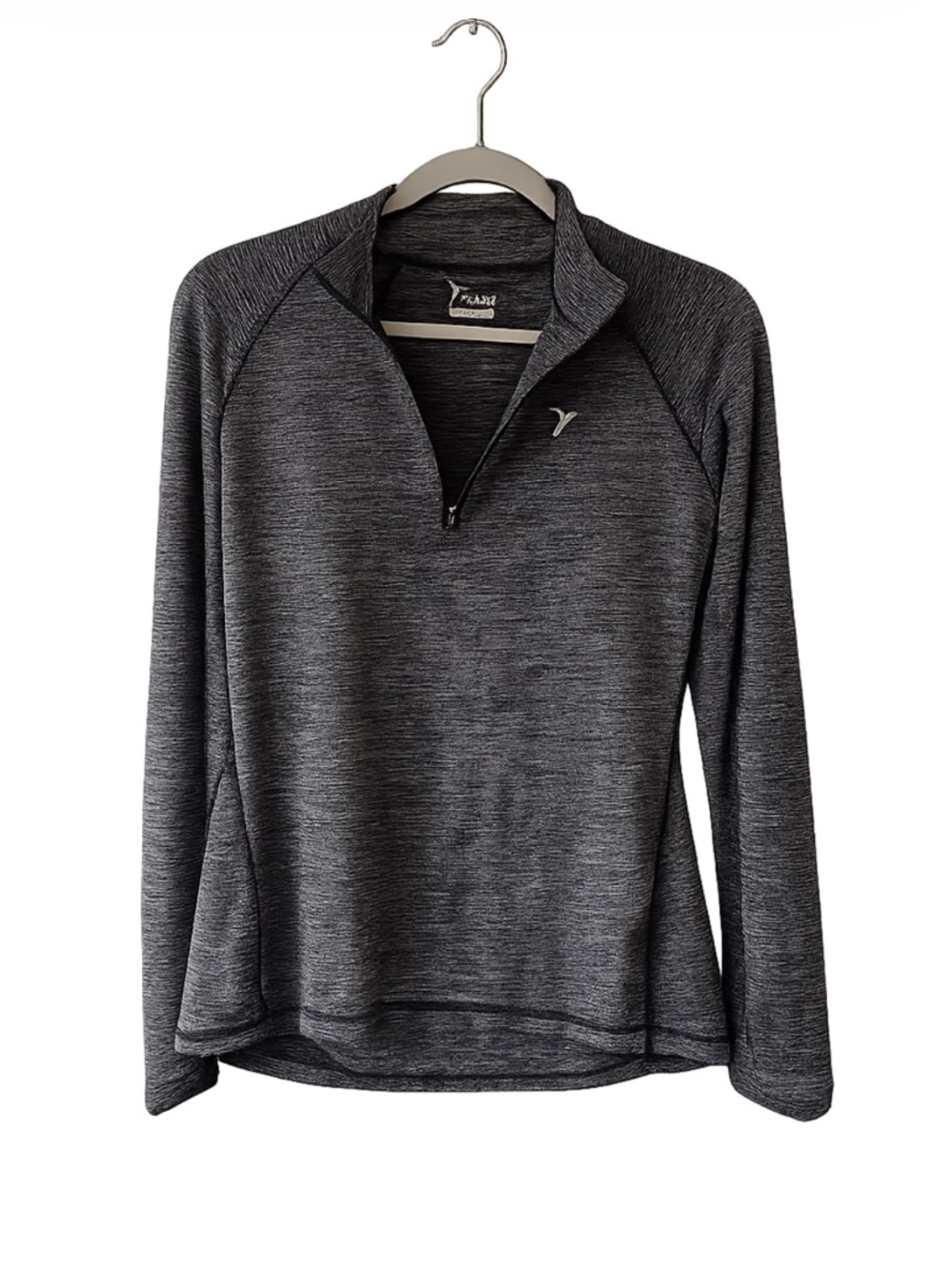 Women's Old Navy Active Heather Gray Quarter-Zip Athletic Dry-Fit Pullover